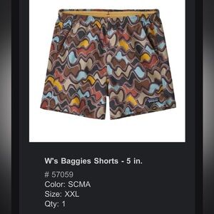 Patagonia Multicolor Wave Pattern Women's Baggy Shorts